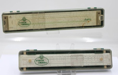 Auktion 368<br>2x div. gr. Rechenschieber, Faber Castell [1]
