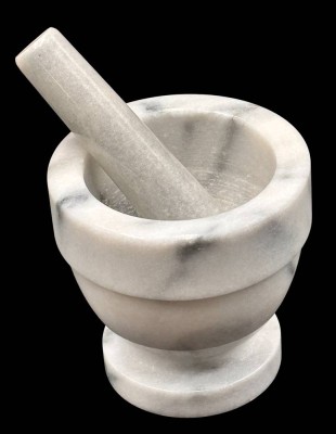 Auktion 368<br>Mörser mit Stößel, Marmor, H-10 cm [1]