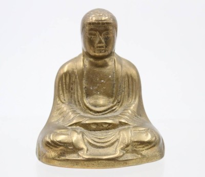 Auktion 368<br>sitzende Buddha-Figur aus Messing, ca. H-9,5cm [1]