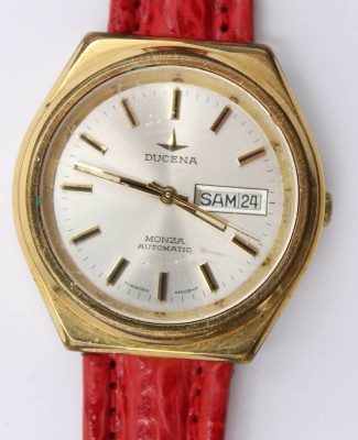 Auktion 368<br>Vintage-Armbanduhr, Dugena Monza, Automatic, Werk läuft, D-3,8cm [1]