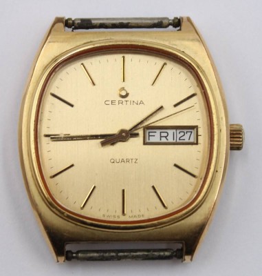 Auktion 368<br>Armbanduhr, Certina Quarz, Werk defekt, ohne Armband, ca. D-3,4cm [1]