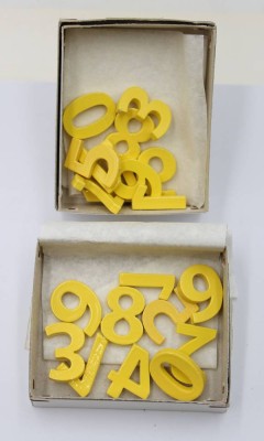 Auktion 368<br>2 x Zahlen 1-10 gelb lackiert ( Erzgebirge ) [1]