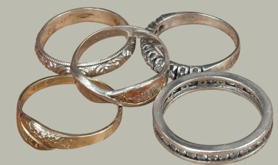 Auktion 368<br>5x div. Silber-Ringe, ca. 20 gr [1]
