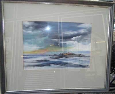 Auktion 368<br>unleserl. signiertes Aquarell 1998 