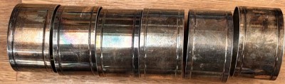 Auktion 368<br>6x Serviettenringe, versilbert, H-2,5 cm, 4,5x4 cm [1]