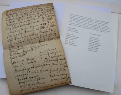 Auktion 368<br>frühes Schriftstück von 1770 [1]