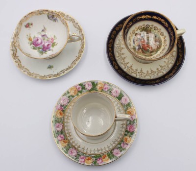 Auktion 368<br>3x div. Mokkatassen, älter, ungemarkt, ca. H-5cm [1]