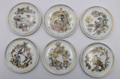 Auktion 368<br>6x kl. Monatsteller, Hutschenreuther, Entw. Ole Winther, ca. D-9,5cm [1]