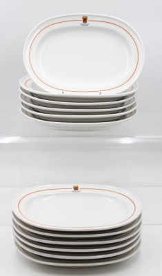 Auktion 368<br>12x  ovale Teller, Heinrich, Fischereihafenrestaurant Cuxhaven, je ca. 22 x 30cm [1]