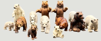 Auktion 368<br>14x div. Bärenfiguren, Kunstmasse [1]