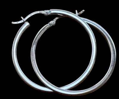 Auktion 369<br>Paar grosse Creolen, Silber-925-, 4,4 gr., D-2,8 cm [1]