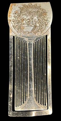 Auktion 369<br>gr. Buch Lesezeichen, 18 Karat  Gold plated, 11x4 cm, [1]