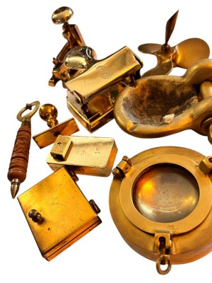 Auktion 369<br>10x div. Gegenstände im maritimen Look, tw. massiv Messing [1]