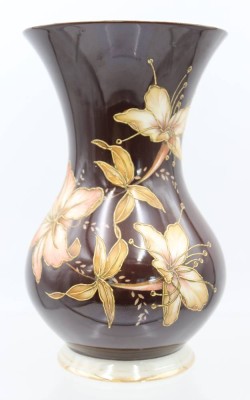 Auktion 369<br>Vase mit floralen Dekor, Schaubach Kunst, H. 22,0cm [1]