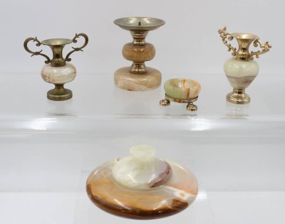 Auktion 369<br>5x Onyx-Dekorationen, ca. H-10cm [1]