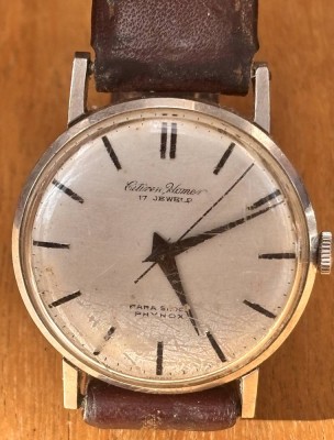 Auktion 369<br>mechan. HAU Citizen Homer H05140301, Werk läuft, 17 Jewels, Parashock und Ohynox, Tragespuren [1]