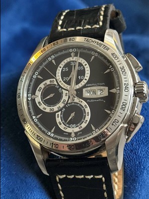 Auktion 369<br>Hamilton Jazzmaster Lord Chronograph Automatic (Modell H328160). Sehr gut erhalten, Werk läuft [1]