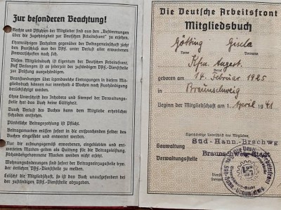 Auktion 369<br>Mitgliedbuch 
