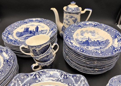 Auktion 369<br>über 60 Frühstückserviceteile Old London Blue by Johnson Brothers, 60-er Jahre [1]