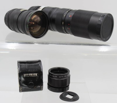 Auktion 369<br>2x Objektive sowie 1x Konverter,  Auto Makinon MC Zoom 28-80mm, Beroflex Auto Zoom 75-235mm, Weltblick 3x Konverter [1]