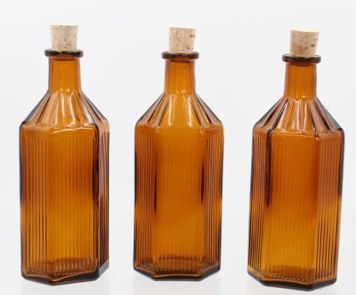 Auktion 369<br>3x Apotheker Flaschen, älter, braunes Glas, ca. H-15cm [1]