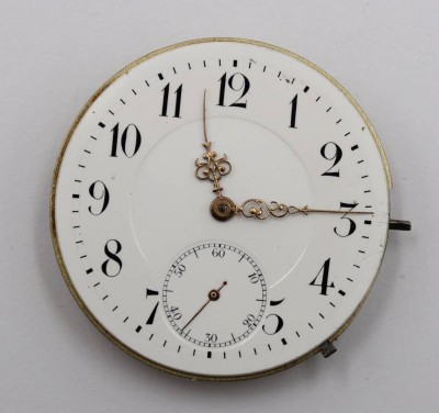 Auktion 369<br>Taschenuhrwerk, älter, IWC, Krone fehlt, Werk nicht geprüft, D-4,3cm [1]