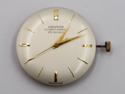 Auktion 369<br>Herren-Uhrwerk, Orator Automatic Perpetual, Werk läuft, ca. D-3cm [1]