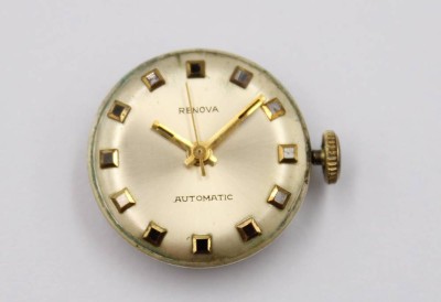 Auktion 369<br>Vintage-Damen-Uhrwerk, Renova Automatic, Werk steht, ca. D-2cm [1]