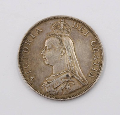 Auktion 369<br>Doppelflorin, Silber, Königin Victoria, 1889, D-3,6cm, 22,6gr. [1]