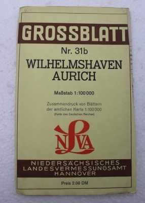 Auktion 369<br>Grossblattkarte, Wilhelmshaven/Aurich, innen 