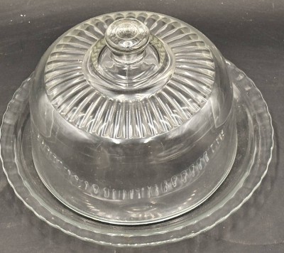 Auktion 369<br>Käseglocke von ARCOROC France  (Butter) aus Glas , H-13 cm, D-21 cm [1]