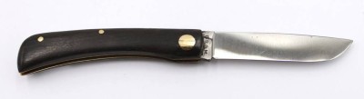 Auktion 369<br>Taschenmesser, Carl Schlieper, Ebenholzgriffschalen, L-16,5cm [1]