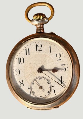 Auktion 369<br>mechan HTU in Silbergehäuse, 2 Deckel S-800-,  D-5 cm, Werk läuft [1]