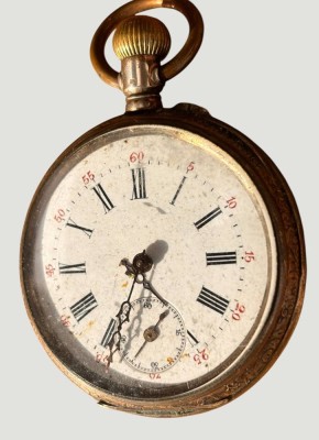 Auktion 369<br>mechan. HTU in Silbergehäuse-800-, Schlüsselwerk läuft, D-4,5 cm [1]