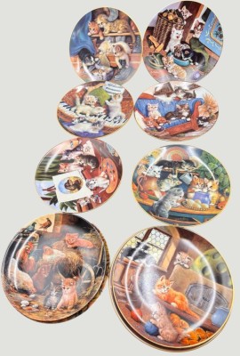 Auktion 369<br>9x Wand-Sammelteller mit Bradex Nummer, alle mit Katzenmotiven, verschiedene Serien, limitierte Auflagen [1]