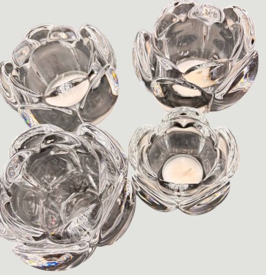 Auktion 369<br>4x gr. Kerzenhalter, Kristall 