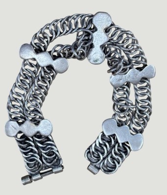 Auktion 369<br>versilbertes Armband, wohl arabisch?, L-18 cm, Stift fehlt [1]