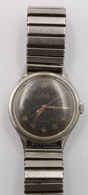 Auktion 369<br>Vintage Mido Multifort Automatik, Werl läuft, Alters-u. Tragespuren, Zugband, D-3cm [1]