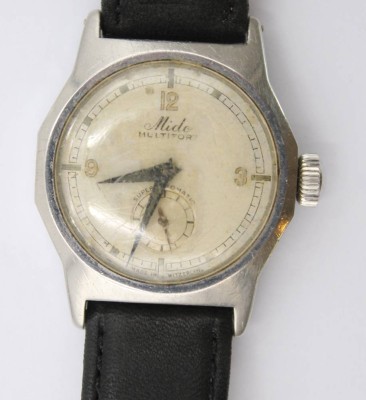 Auktion 369<br>Vintage Mido Multifort, Handaufzug, Werk läuft, Tragespuren, ca. D-2,5cm [1]