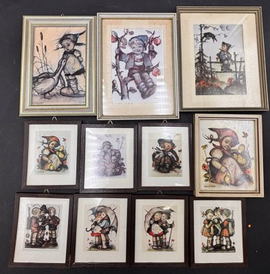 Auktion 369<br>11x div. Hummel Drucke, alle gerahmt/Glas [1]