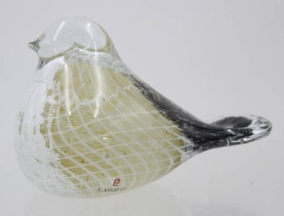 Auktion 369<br>Kunstglas-Vogel,  Val Saint Lambert, ca. H-8cm [1]