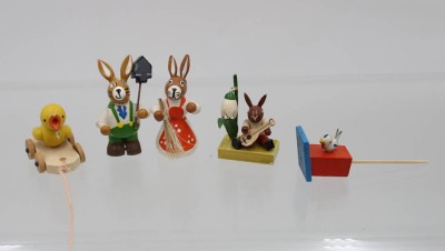 Auktion 369<br>kl. Erzgebirge Konvolut, teilw. beschädigt, ca. H-6cm [1]