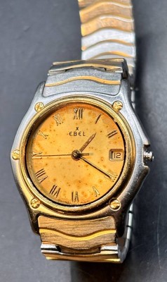 Auktion 369<br>EBEL SPORT CLASSIQUE 28MM DAMEN UHR, Stahl/Gold-750-, Quartz, Stellschraube fehlt, Zifferblatt fleckig [1]