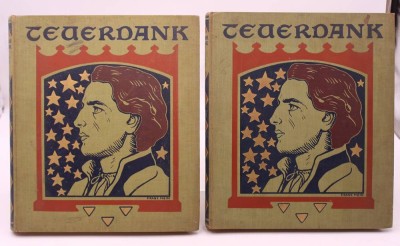 Auktion 369<br>Teuerdank - Fahrten und Träume deutscher Maler,  illustriert von Franz Hein und herausgegeben von Fischer & Franke, um 1900, 1. und 2. Band [1]