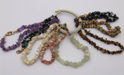 Auktion 369<br>8x div. Halbedelstein.-Armbänder, ca. L-26cm [1]