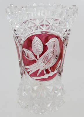 Auktion 369<br>Vase, teilw. rot gebeizt, ca. H-14,8cm [1]