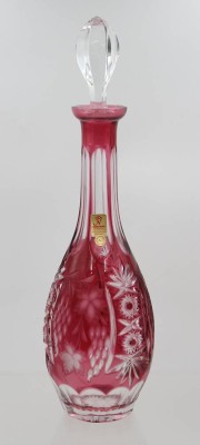 Auktion 369<br>schlanke Karaffe, Nachtmann, rot überfangen, ca. H-38cm [1]