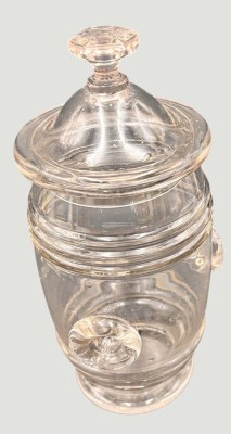 Auktion 369<br>Deckelglas mit Noppen, H-23 cm [1]