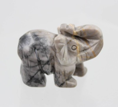 Auktion 369<br>kl. Elefantenfigur aus Jaspis, ca. H-3,5cm L-5cm [1]