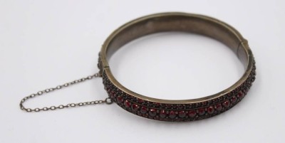 Auktion 369<br>antikes Granat-Armband, Silber gepr., 19,7gr., ca. D-5cm [1]